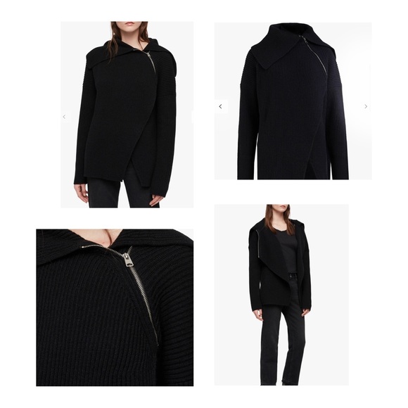 All Saints Tallis Asymmetrical Cardigan 